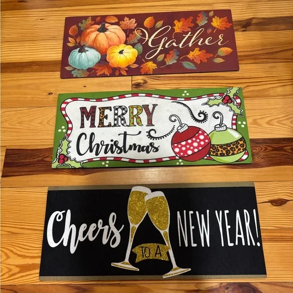 Evergreen Sassafras Festive Holiday Doormat Insert Set - Picture 8 of 8